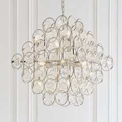 Large tiered pendant with crystal glass details - Cusack Lighting