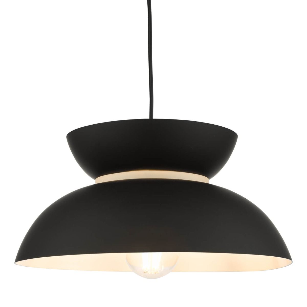 Larina Pendant Matt Black White