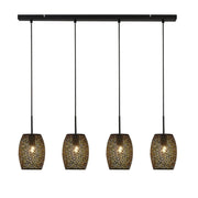 Laser 4Lt Kitchen Light - Black Laser Cut Metal