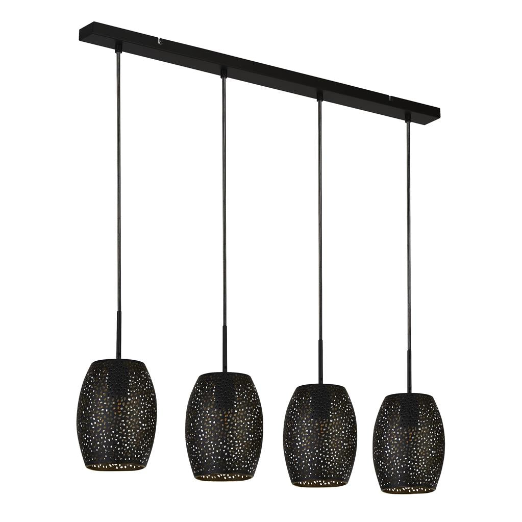 Laser 4Lt Kitchen Light - Black Laser Cut Metal