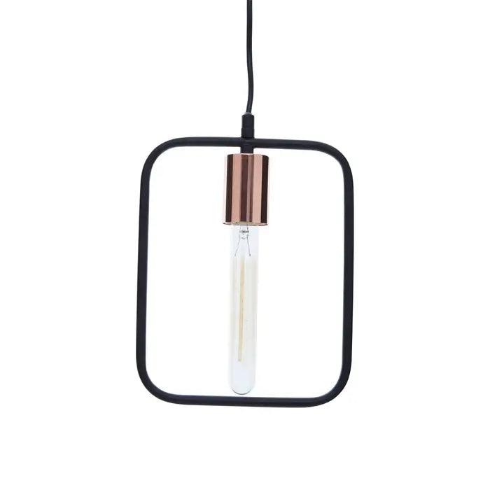 Travis Triangle/Square Pendant - Gold/Black Finish