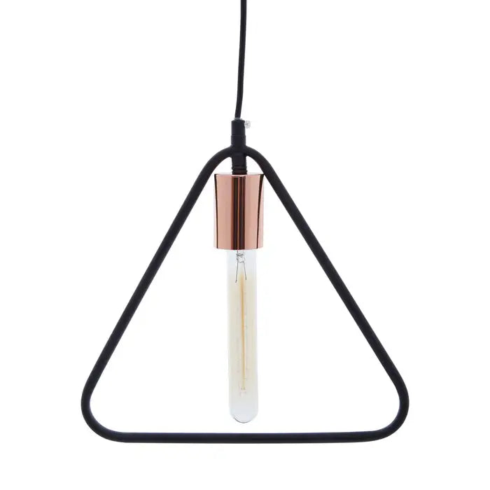 Travis Triangle/Square Pendant - Gold/Black Finish