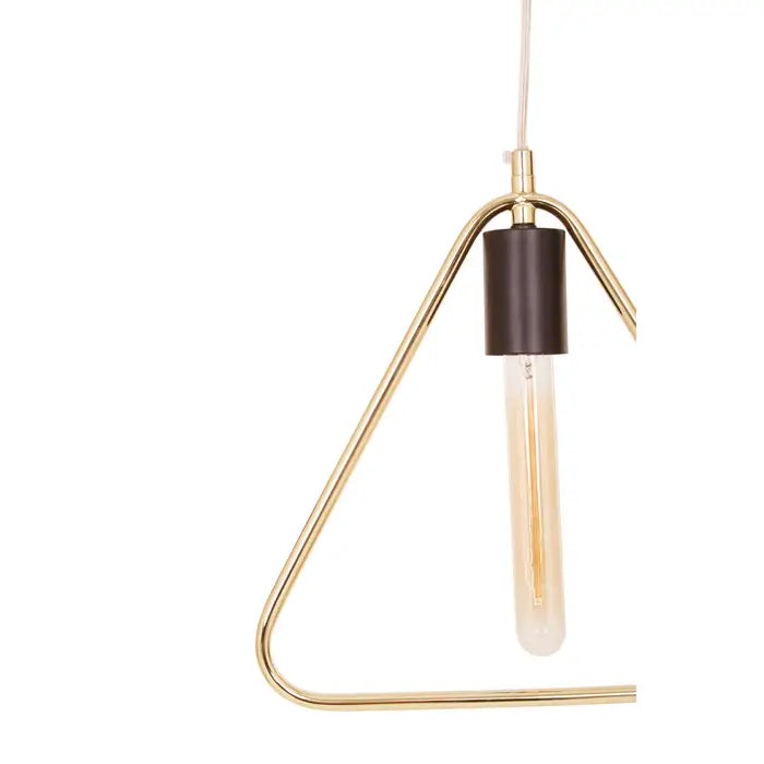 Travis Triangle/Square Pendant - Gold/Black Finish