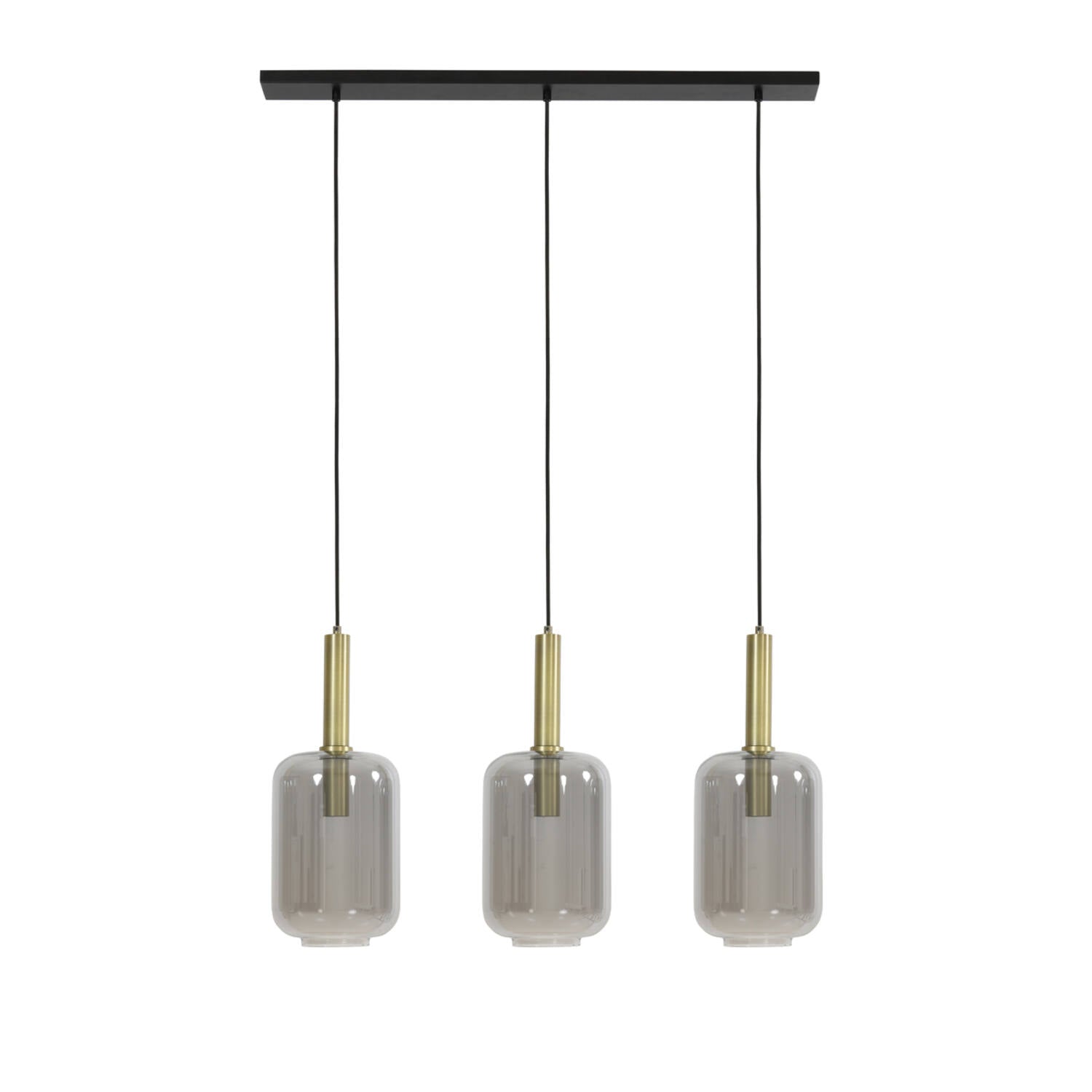 Lekar 3/5Lt Island Pendant - Bronze/Gold & Smoked Glass