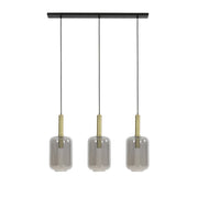 Lekar 3/5Lt Island Pendant - Bronze/Gold & Smoked Glass