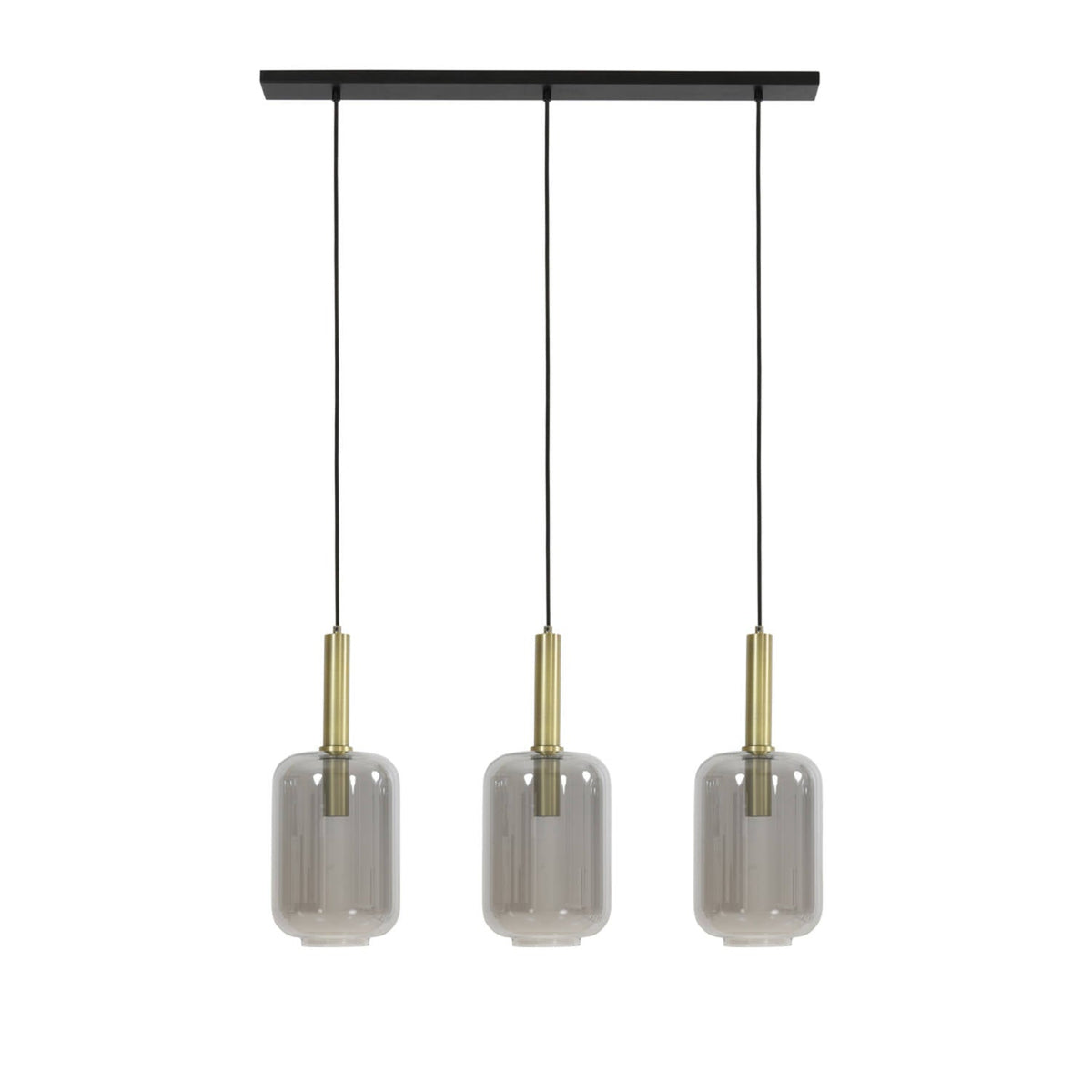 Lekar 3/5Lt Island Pendant - Bronze/Gold & Smoked Glass