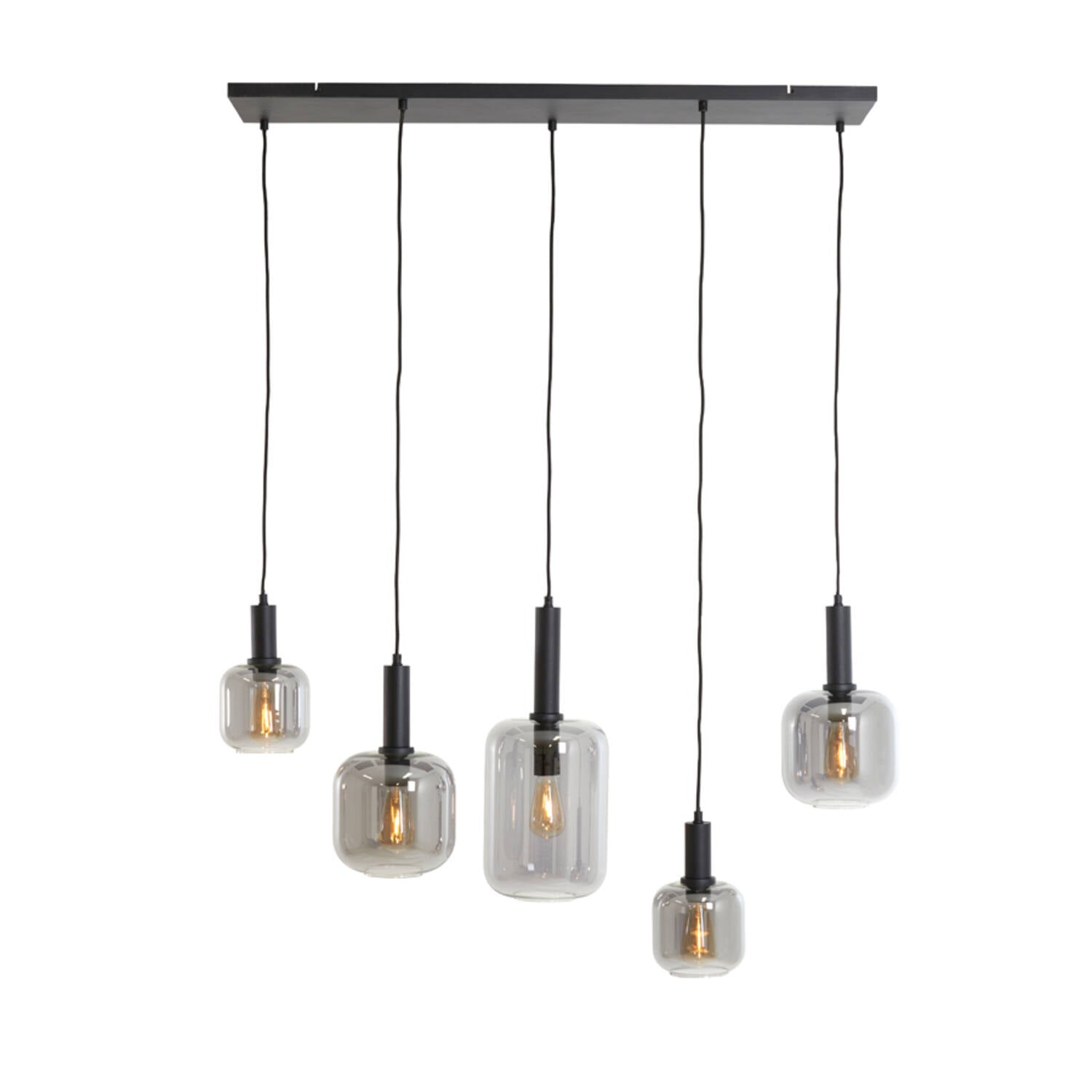 Lekar 3/5Lt Island Pendant - Bronze/Gold & Smoked Glass