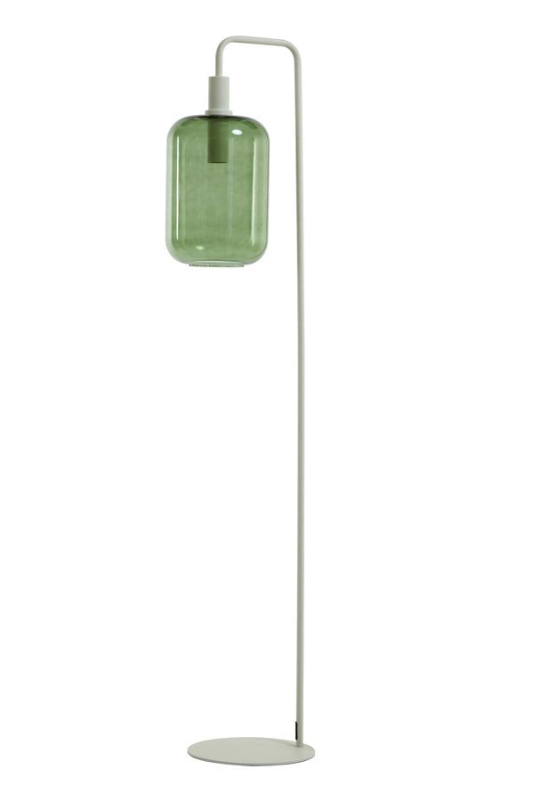 Lekar Floor Lamp - Light Grey & Green High Glass Finish
