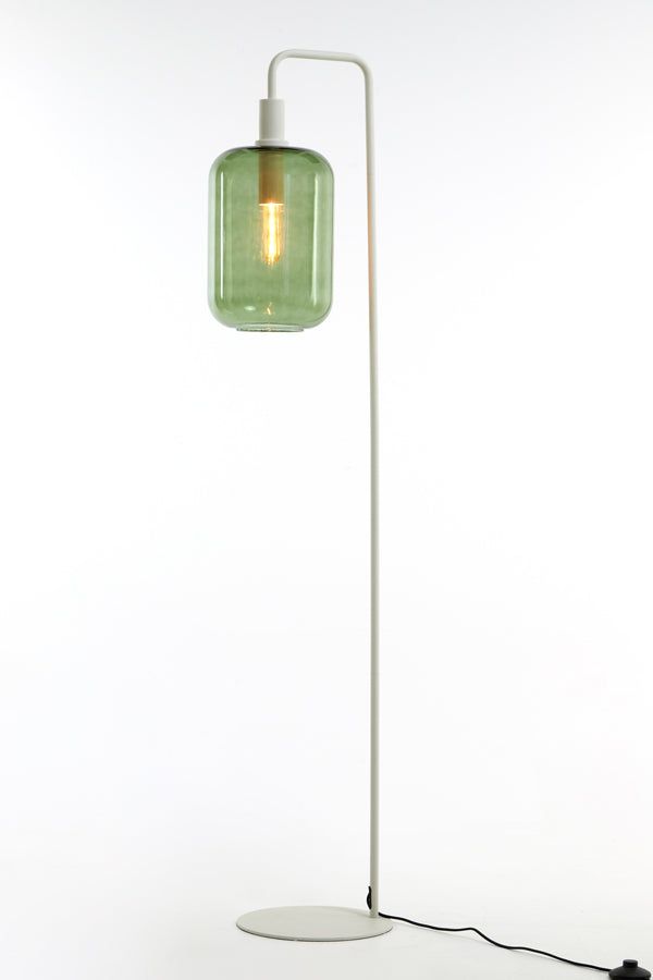 Lekar Floor Lamp - Light Grey & Green High Glass Finish