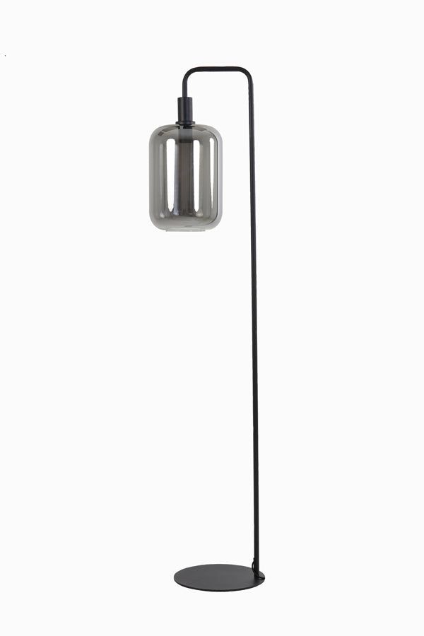 Lekar Floor Lamp - Black & Smoked High Glass Finish