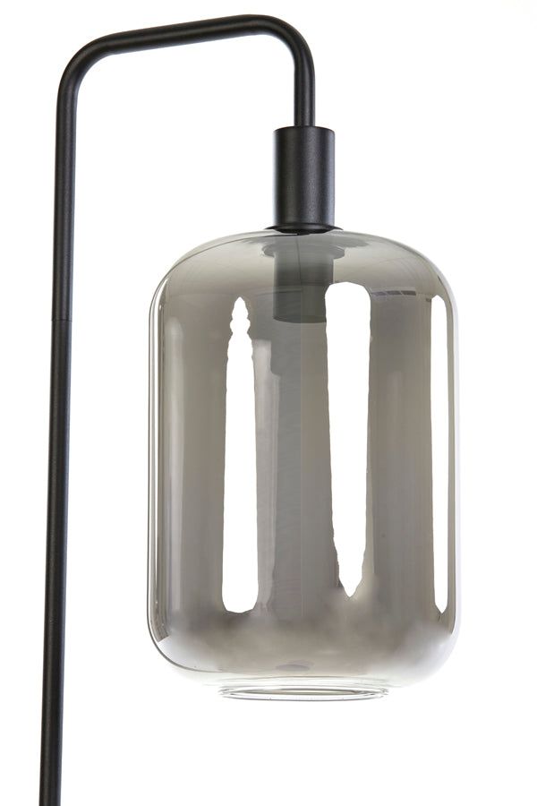 Lekar Floor Lamp - Black & Smoked High Glass Finish