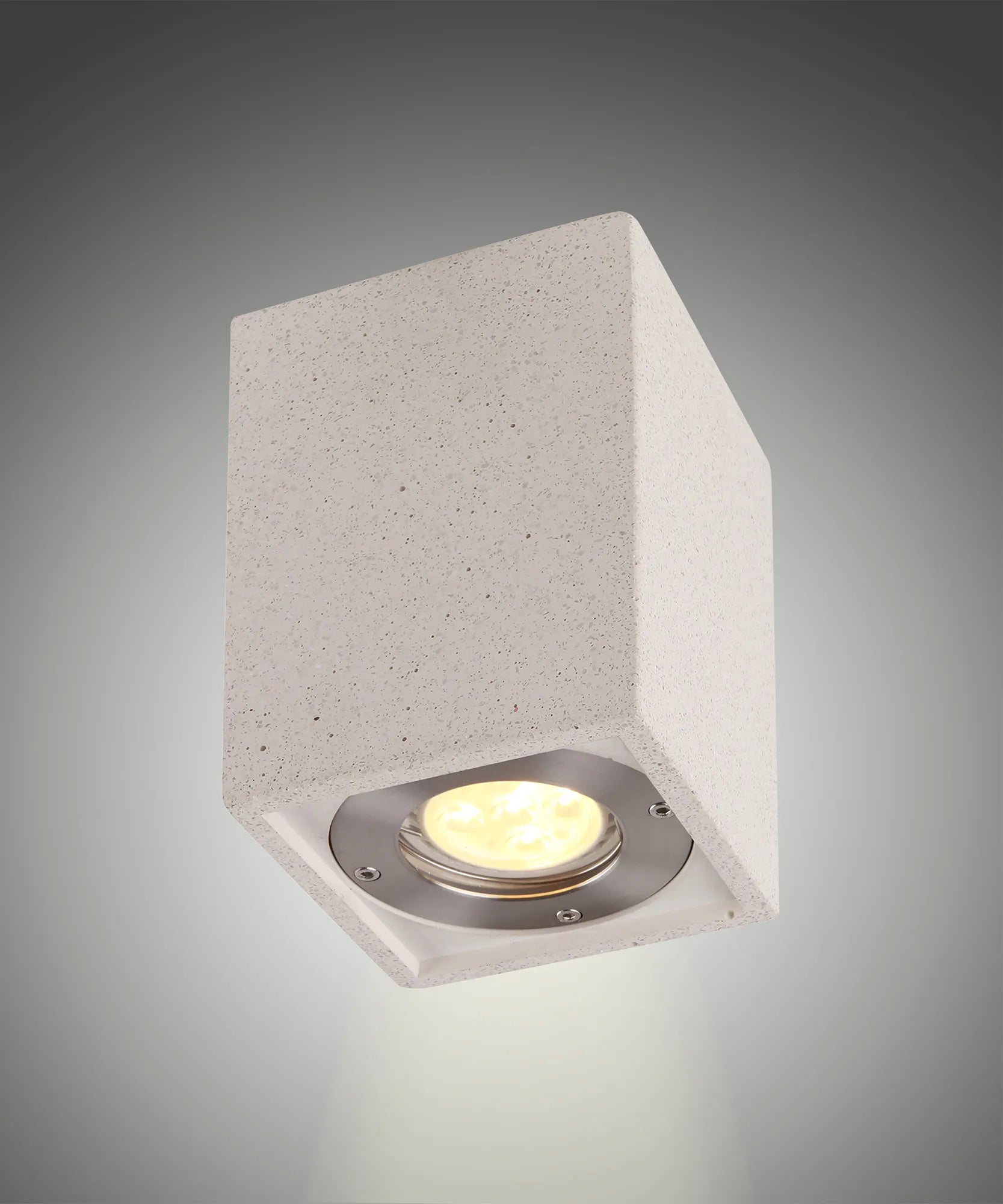 Levi 9cm Round/ Rectangle Spotlight- White/ Grey Concrete Finishes