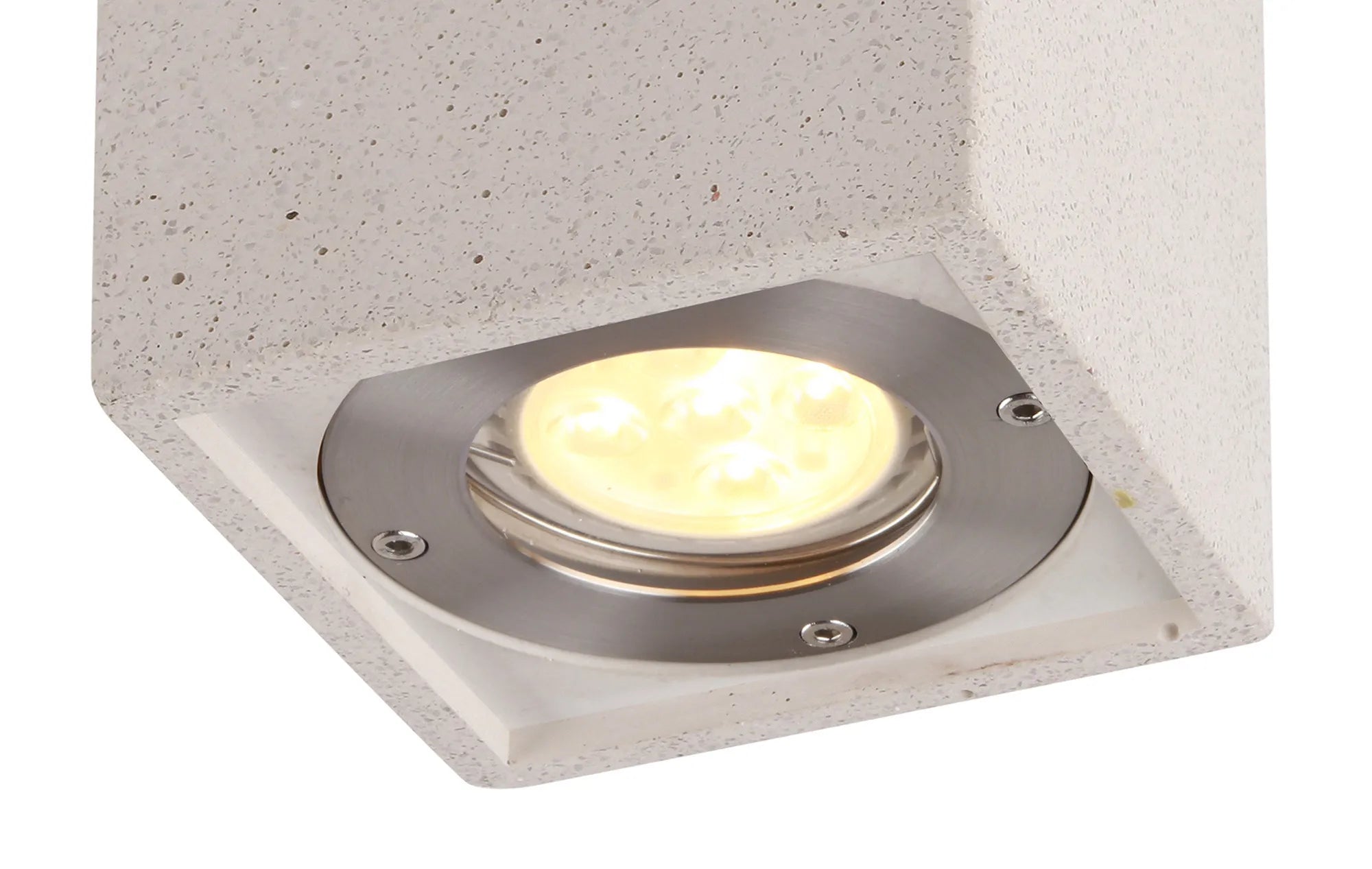 Levi 9cm Round/ Rectangle Spotlight- White/ Grey Concrete Finishes