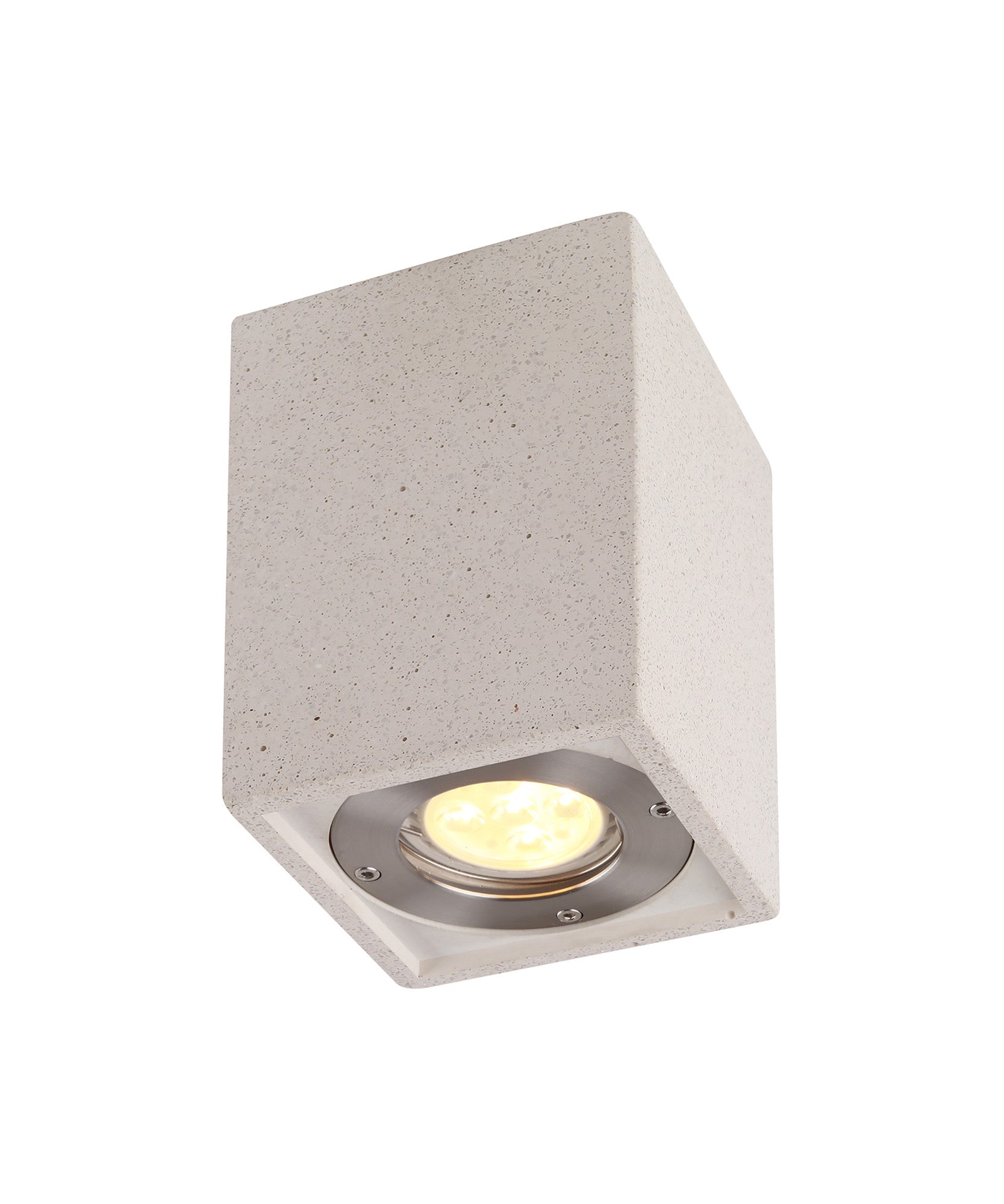 Levi 9cm Round/ Rectangle Spotlight- White/ Grey Concrete Finishes