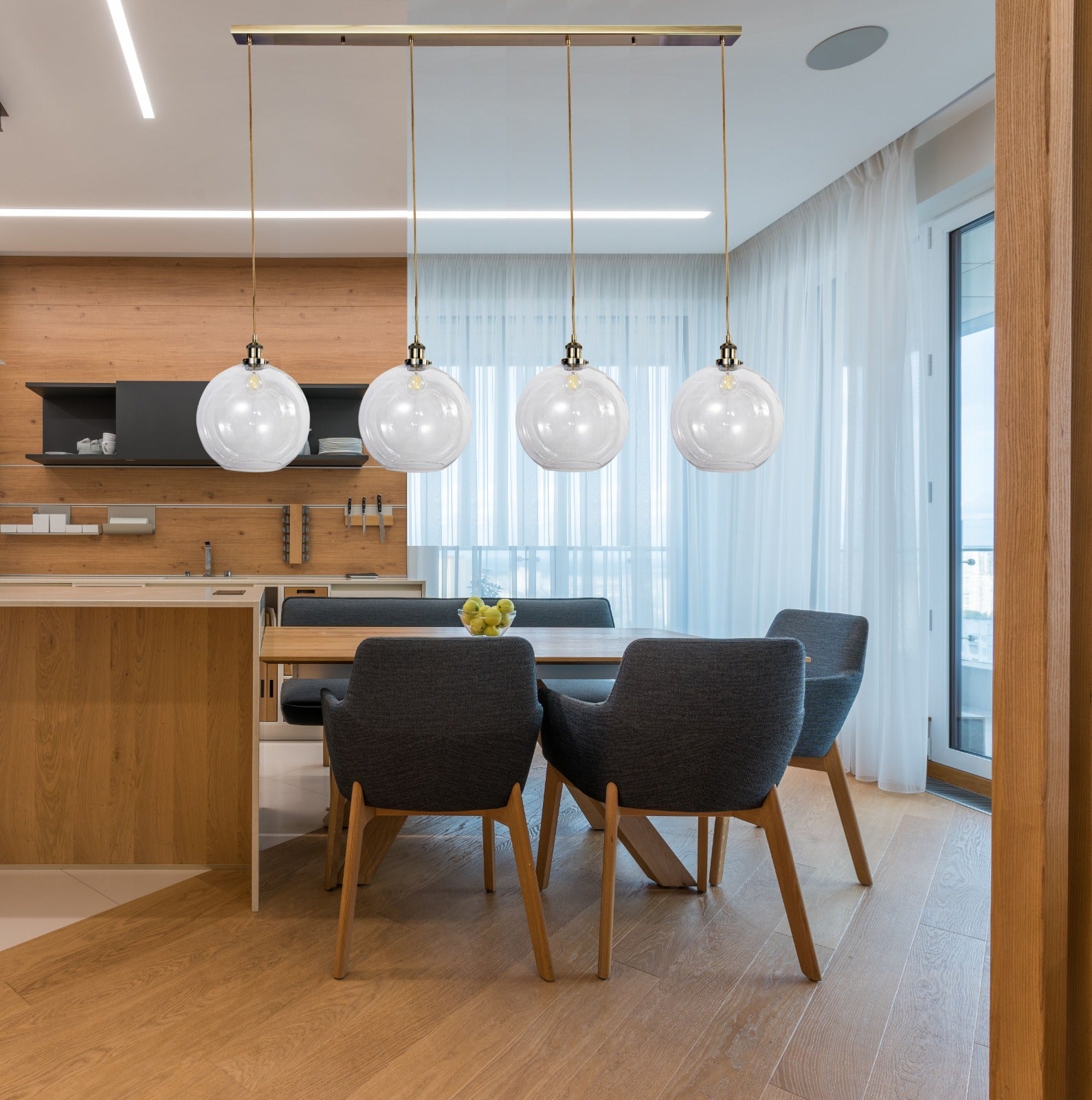Lewis 3/4Lt Bar Pendant - Various Finish