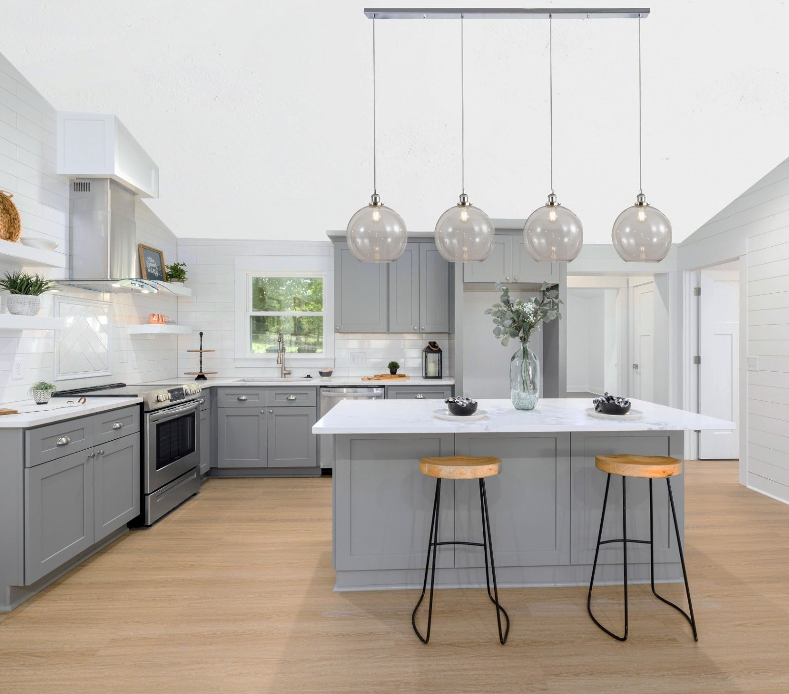 Lewis 3/4Lt Bar Pendant - Various Finish