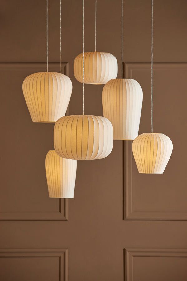 Lexa Medium Hanging Shade Light - White Finish