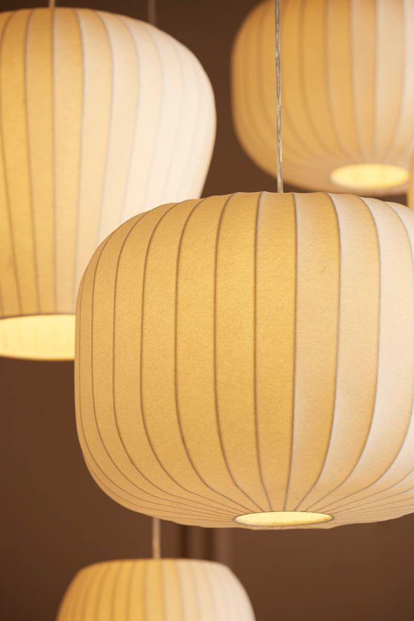 Lexa Medium Hanging Shade Light - White Finish