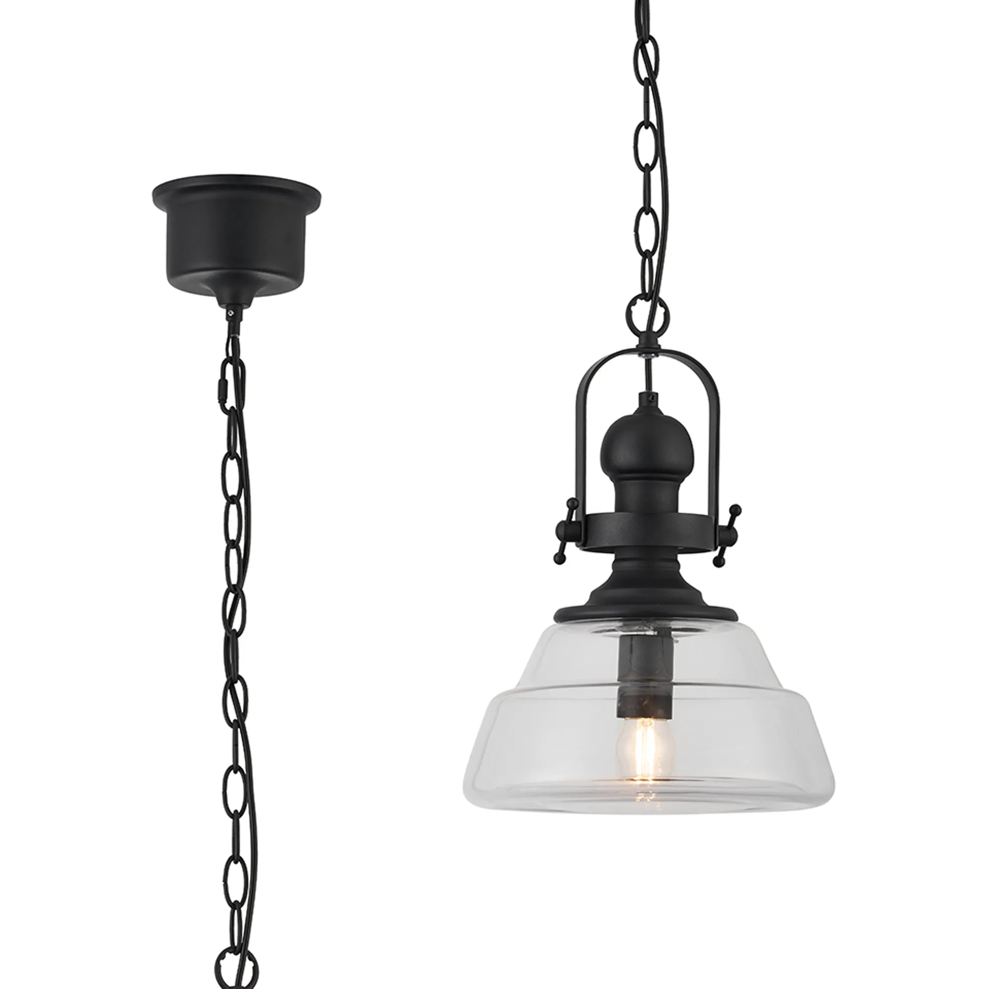 Leven Single Pendant - Brass, Satin Black, Satin Nickel Finishes