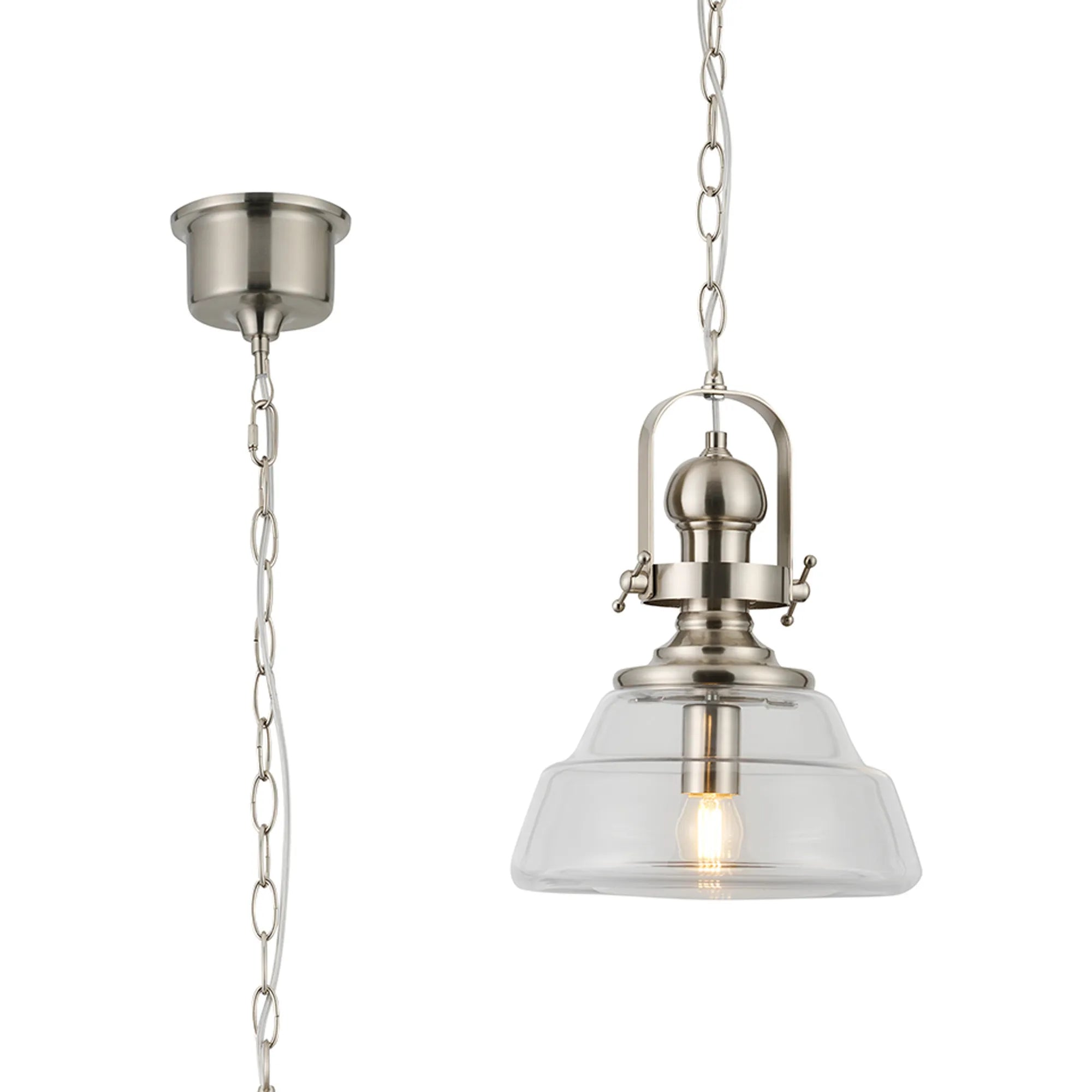 Leven Single Pendant - Brass, Satin Black, Satin Nickel Finishes