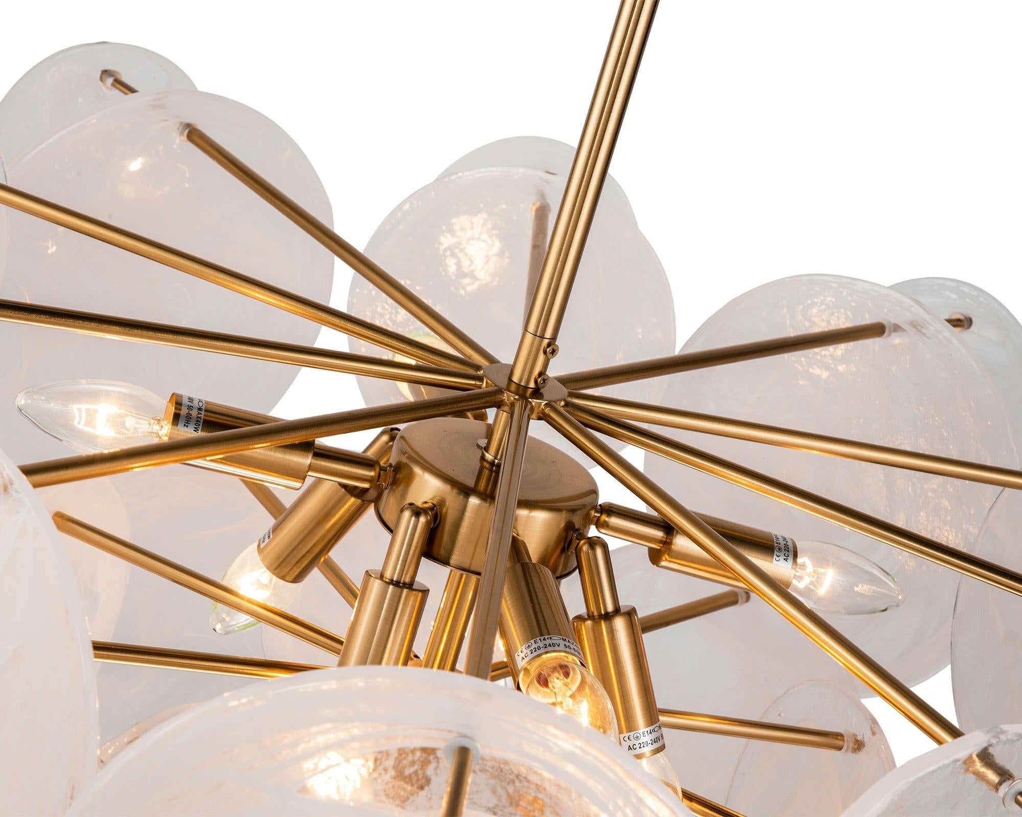 Adagio Pendant Lamp – White Antique Brass E14