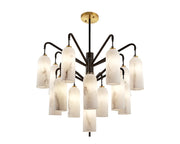 Amatti Chandelier - Alabaster &amp; Black G9