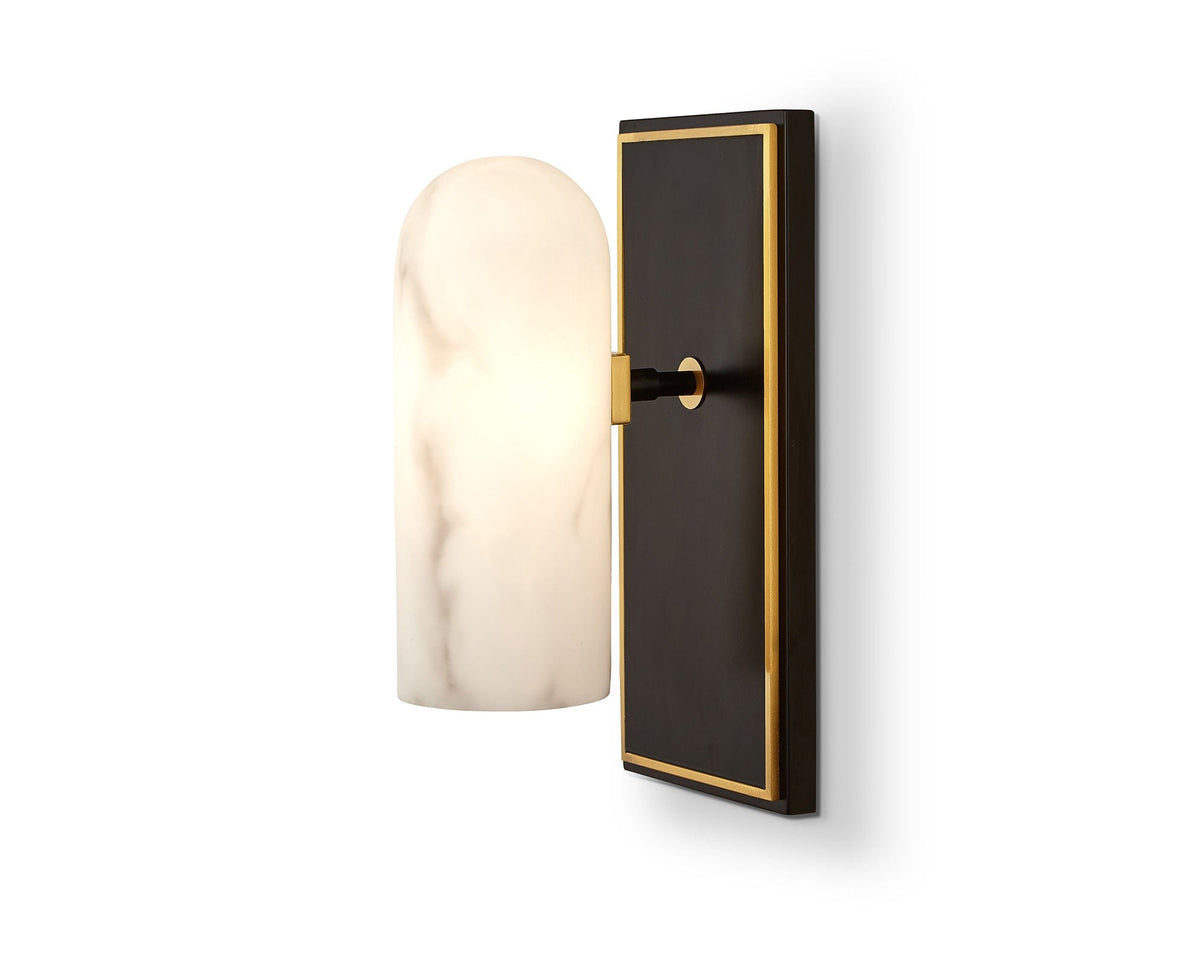 Amatti Wall Light - Alabaster, Black, Brass G9