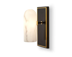 Amatti Wall Light - Alabaster, Black, Brass G9