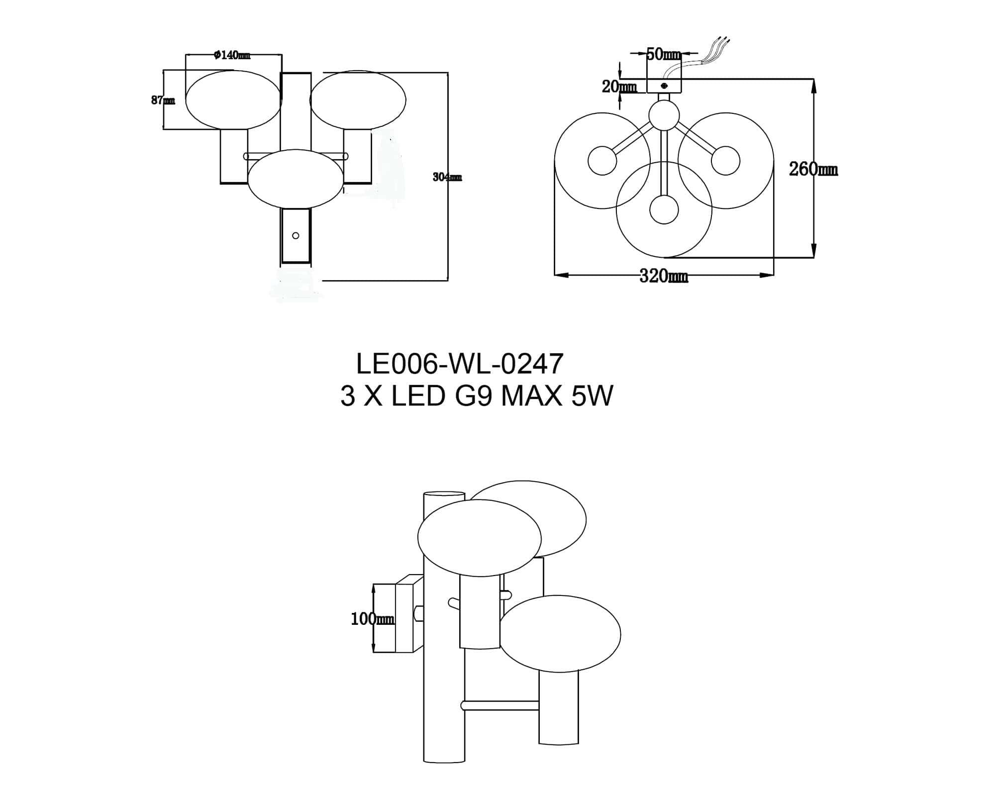Eliseo Wall Lamp G9