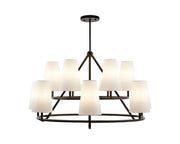 Gildan Chandelier - White & Black E14