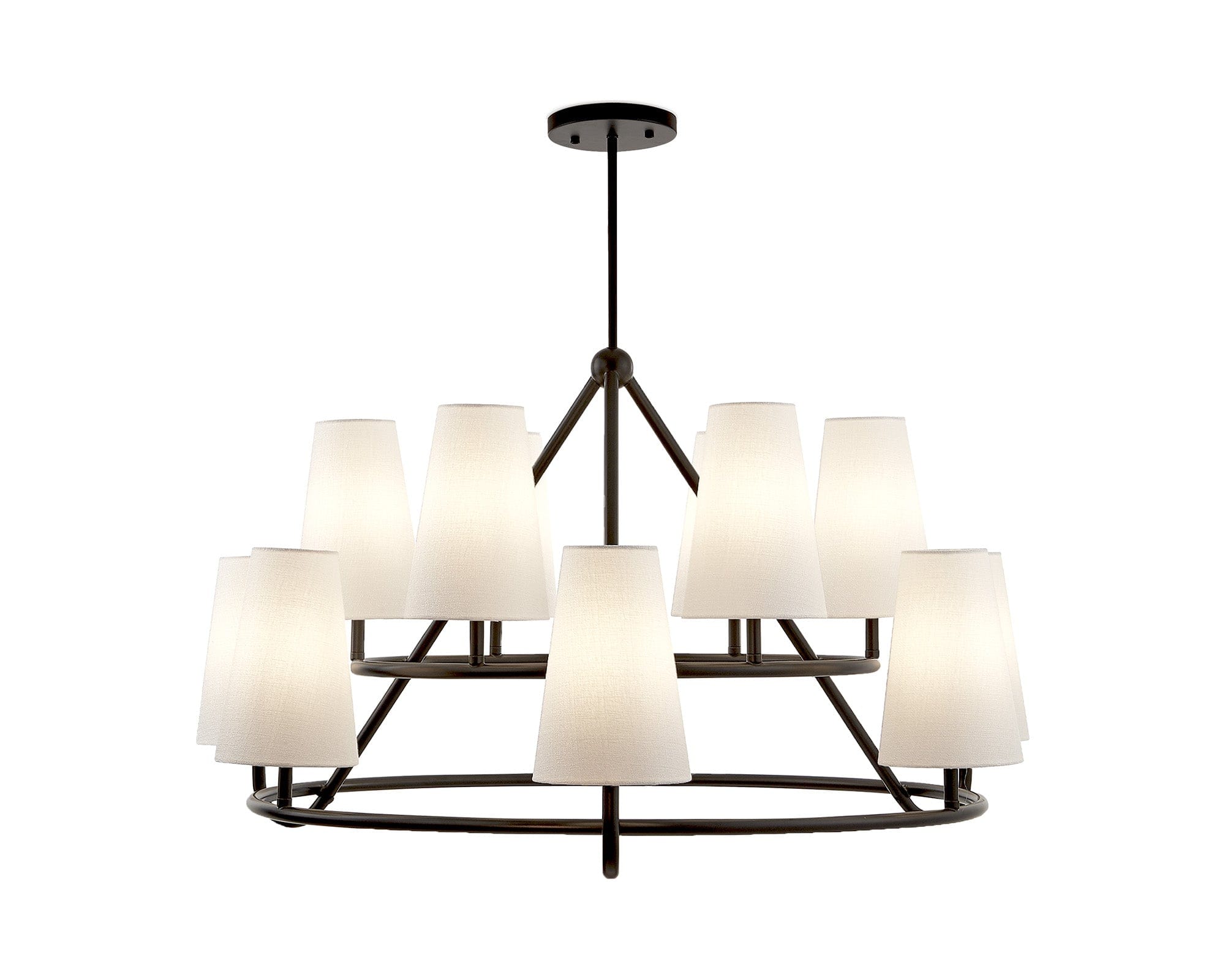 Gildan Chandelier - White & Black E14
