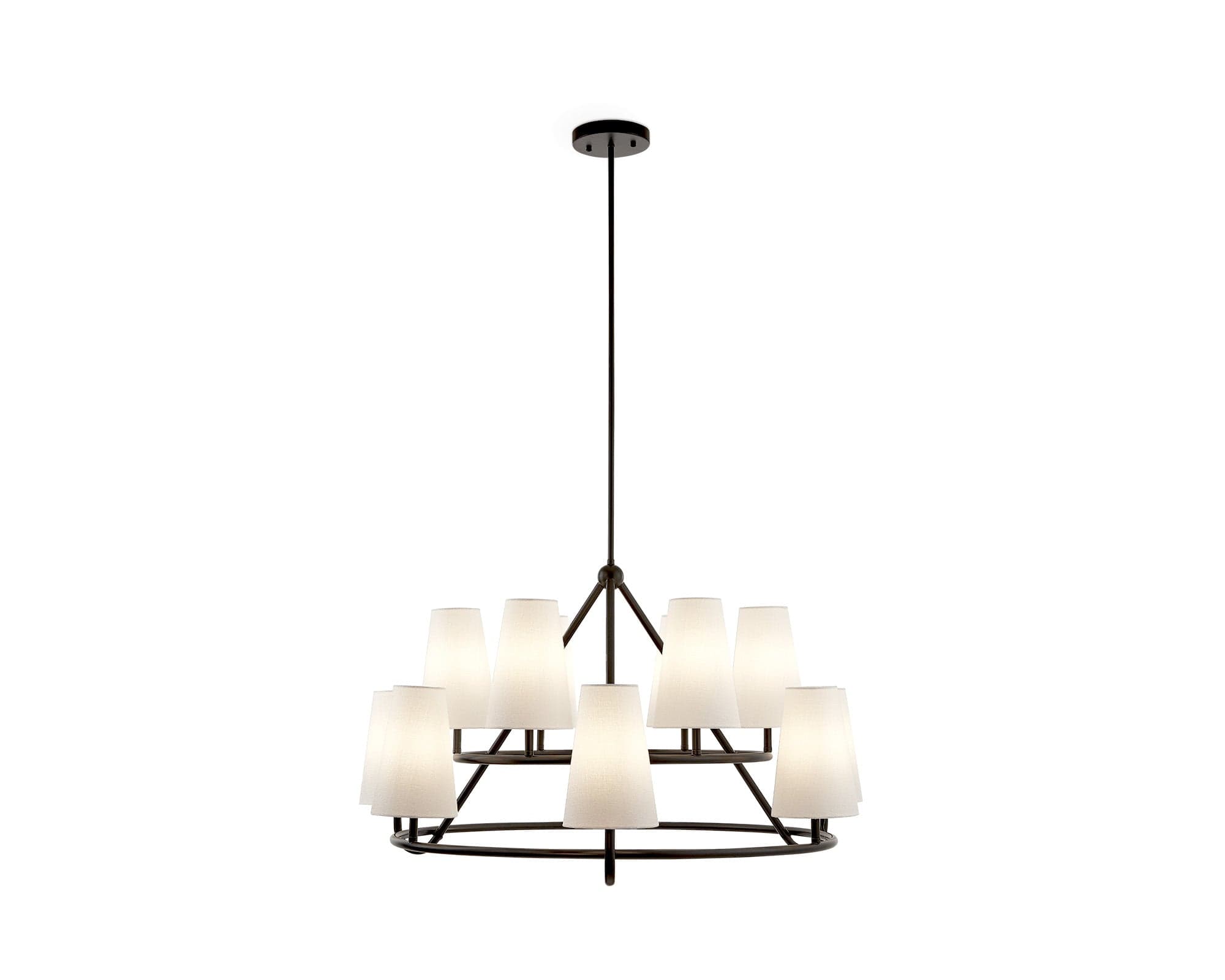 Gildan Chandelier - White & Black E14
