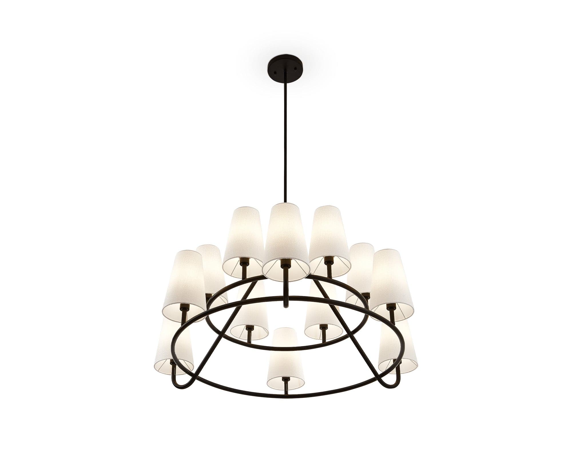 Gildan Chandelier - White & Black E14