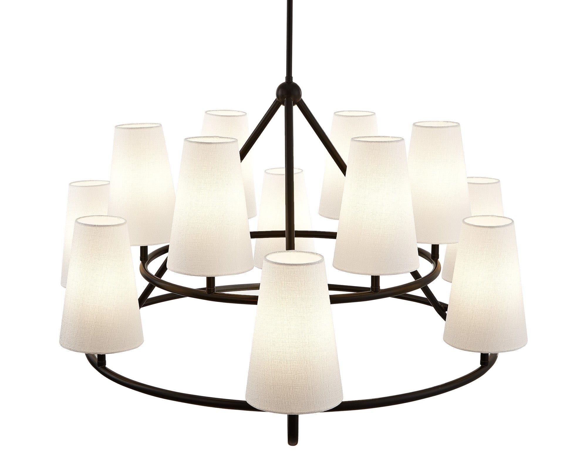 Gildan Chandelier - White & Black E14