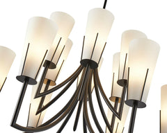 Magestic Chandelier - Black &amp; White Glass E14