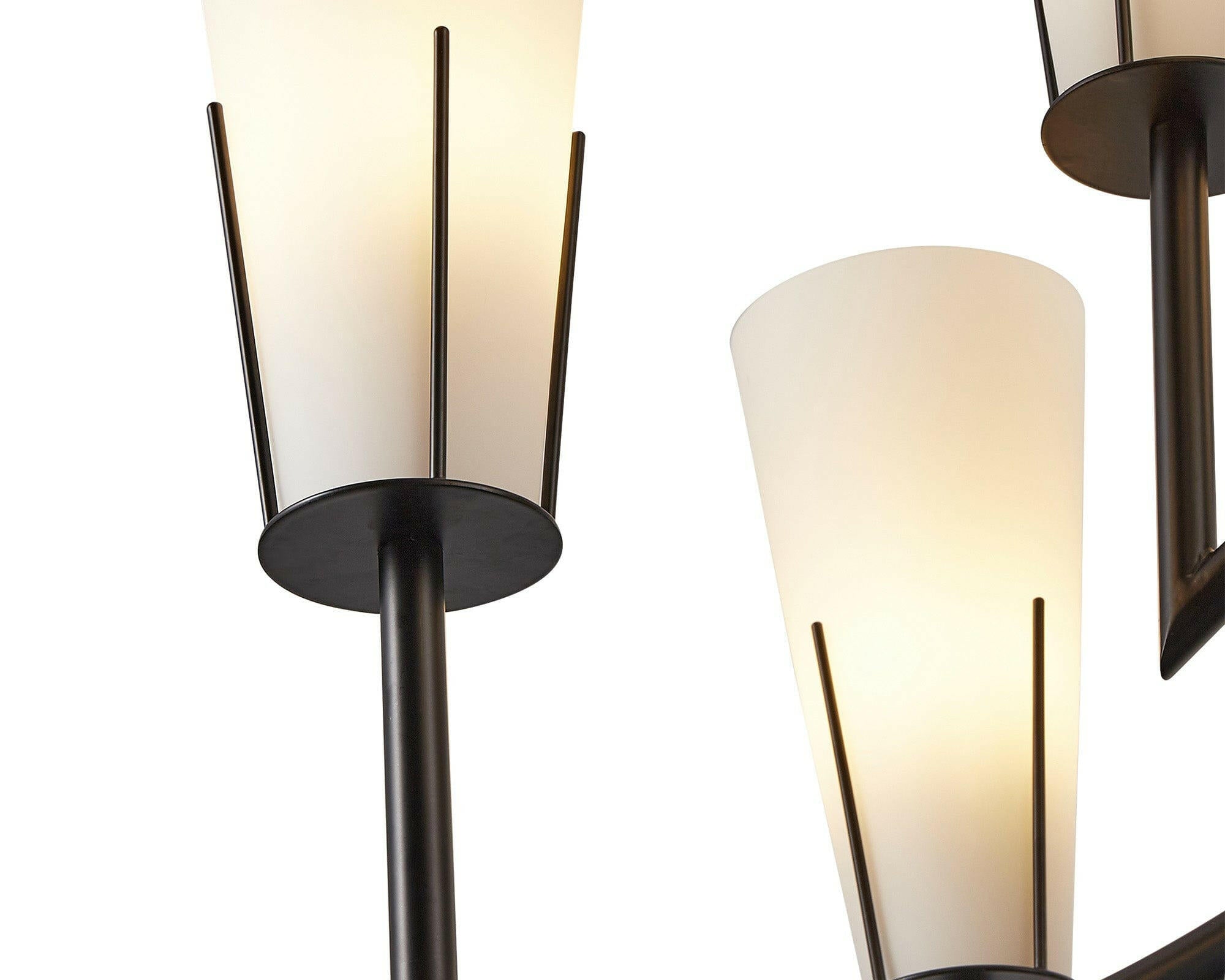 Magestic Chandelier - Black &amp; White Glass E14
