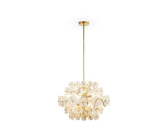 Momo Chandelier - Antique Brass &amp; Alabaster E14