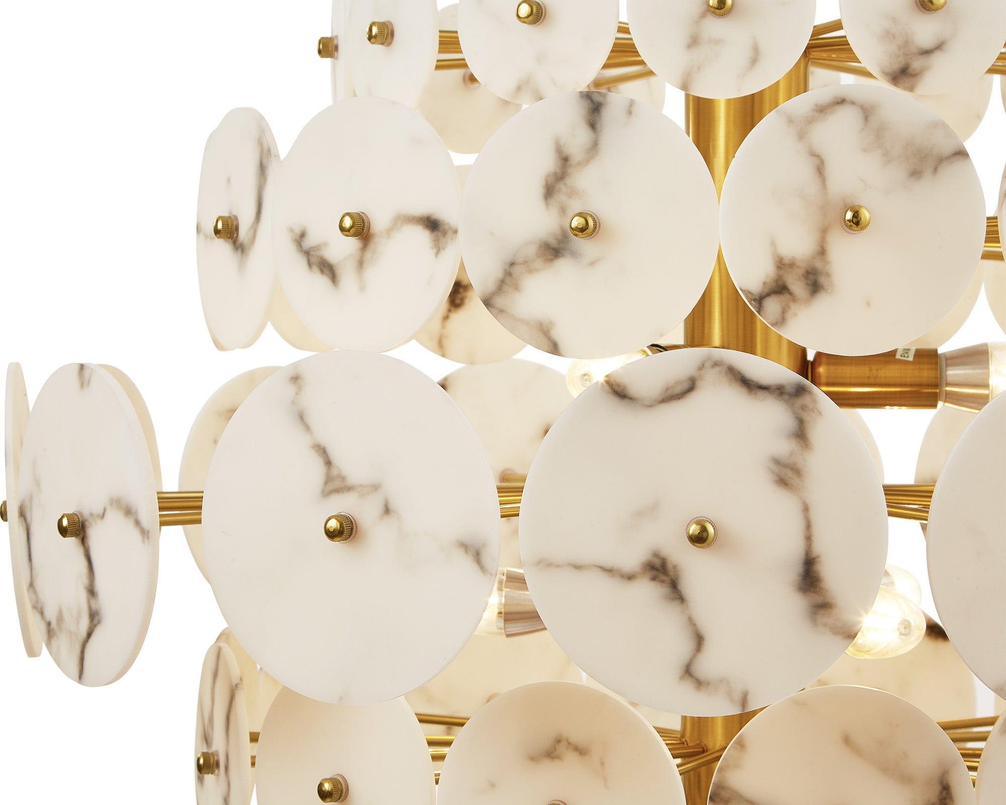 Momo Chandelier - Antique Brass &amp; Alabaster E14