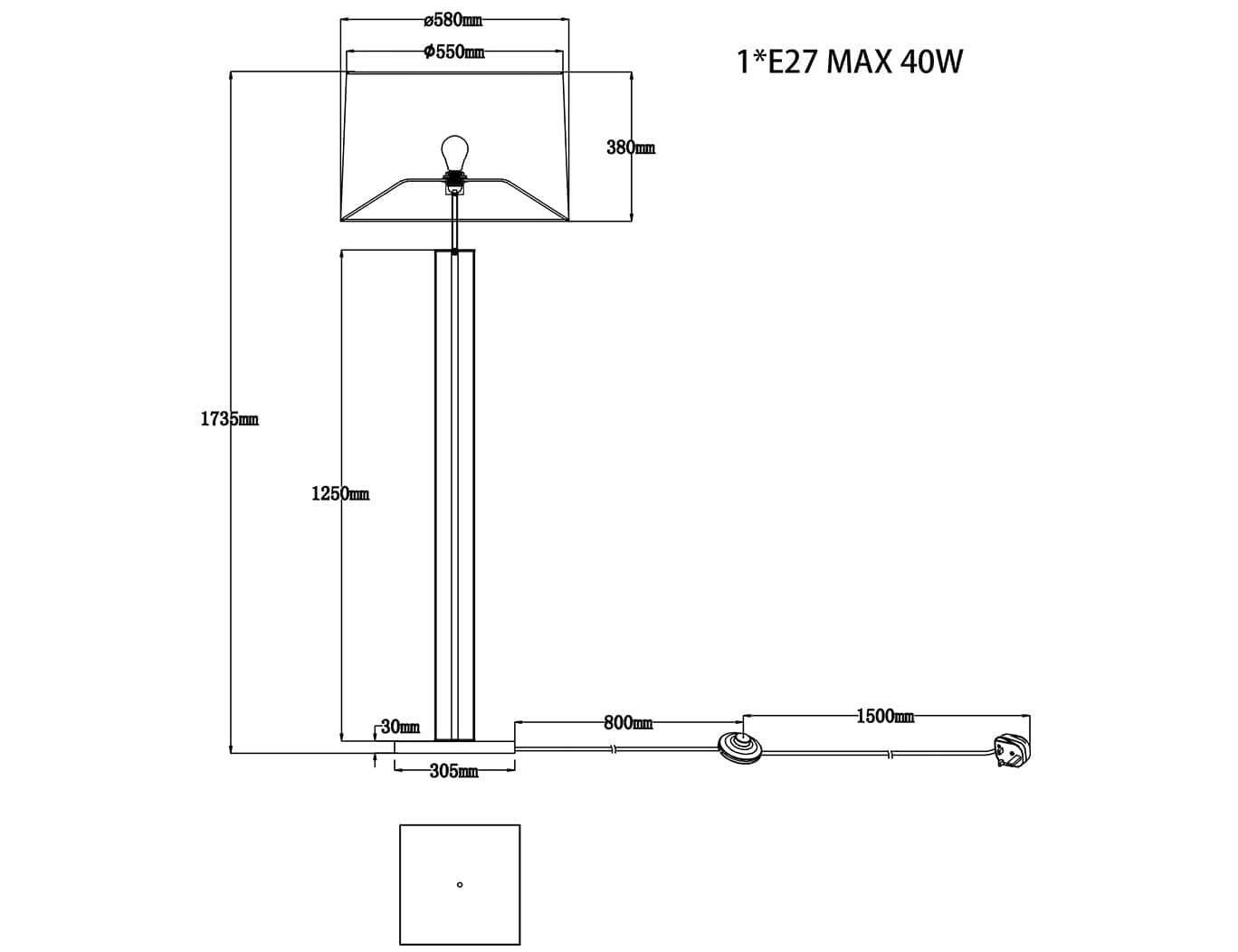 Norman Floor Lamp E27