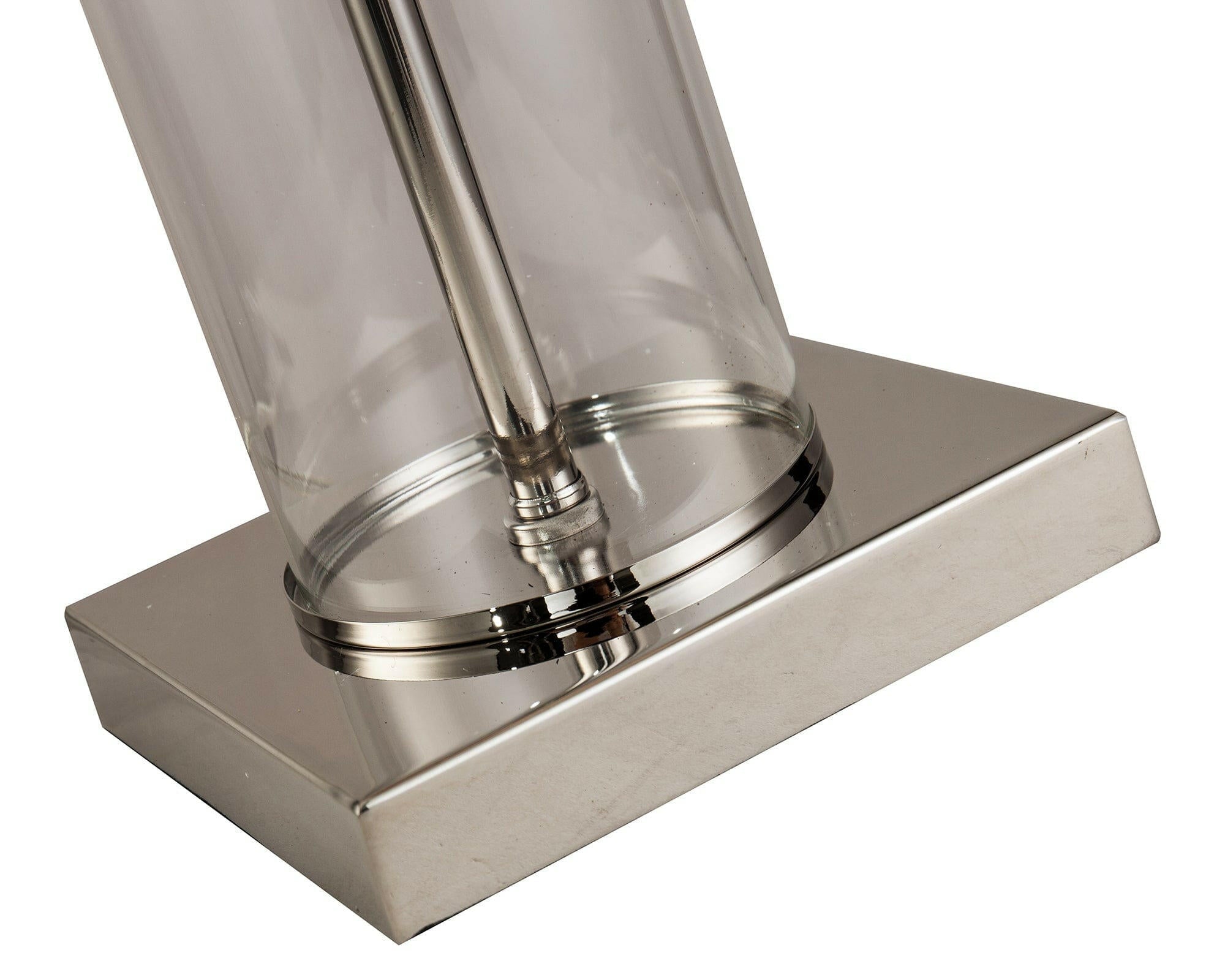 Norman Table Lamp Clear Glass and Nickel E27