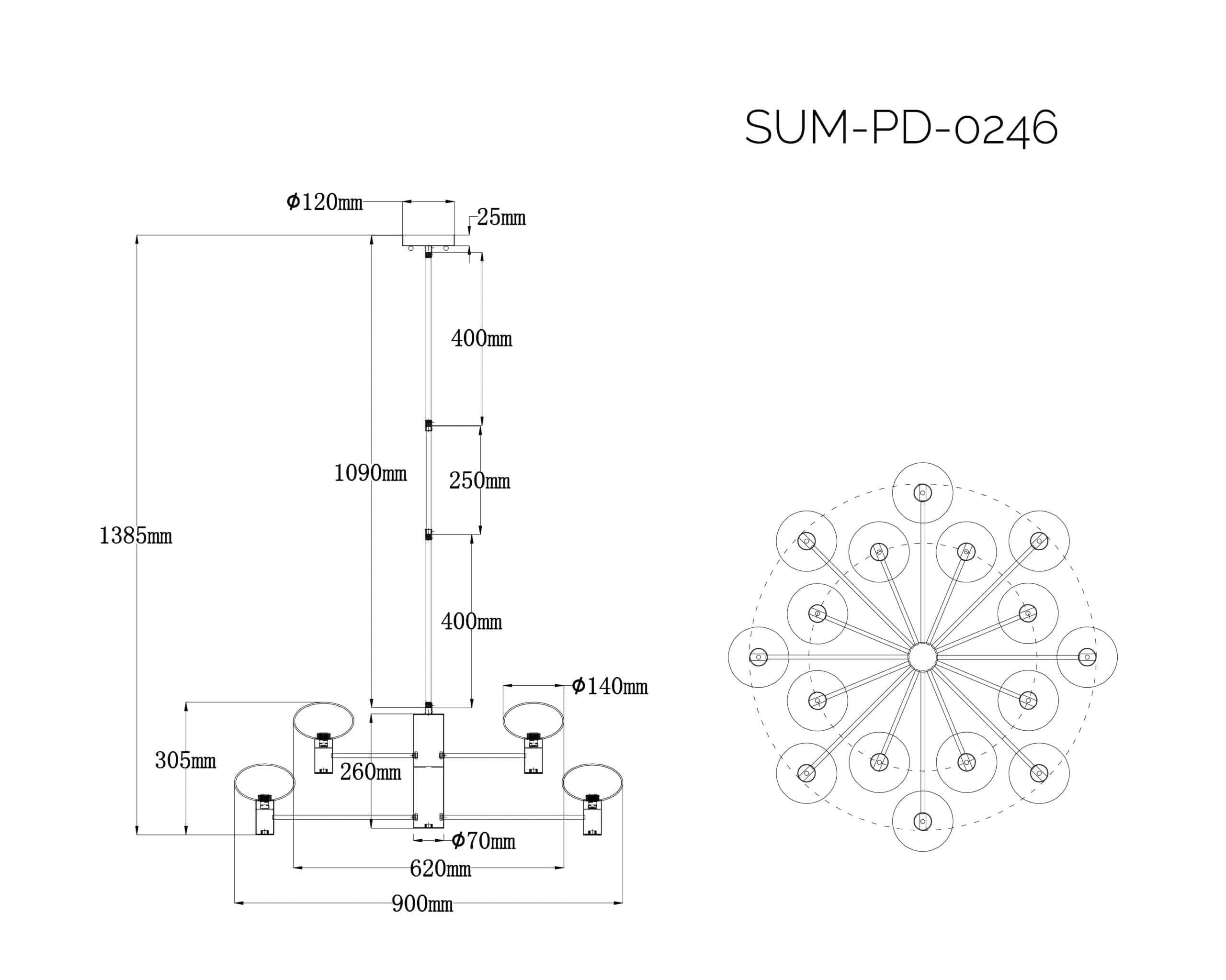 Odeon Pendant Lamp G9
