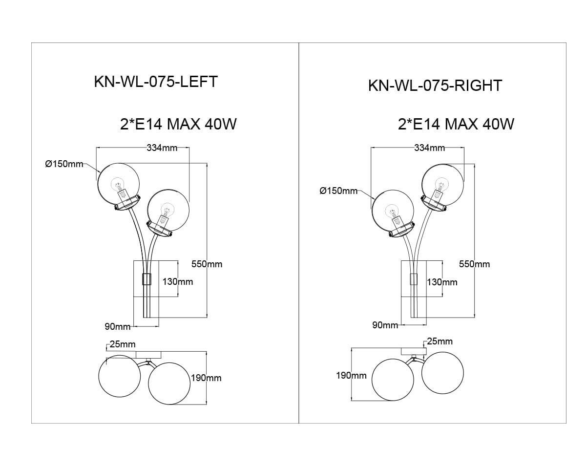 Opal Wall Lamp (a set of two) Frosted Glass