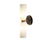 Pawson Wall Light - White, Black &amp; Brass G9
