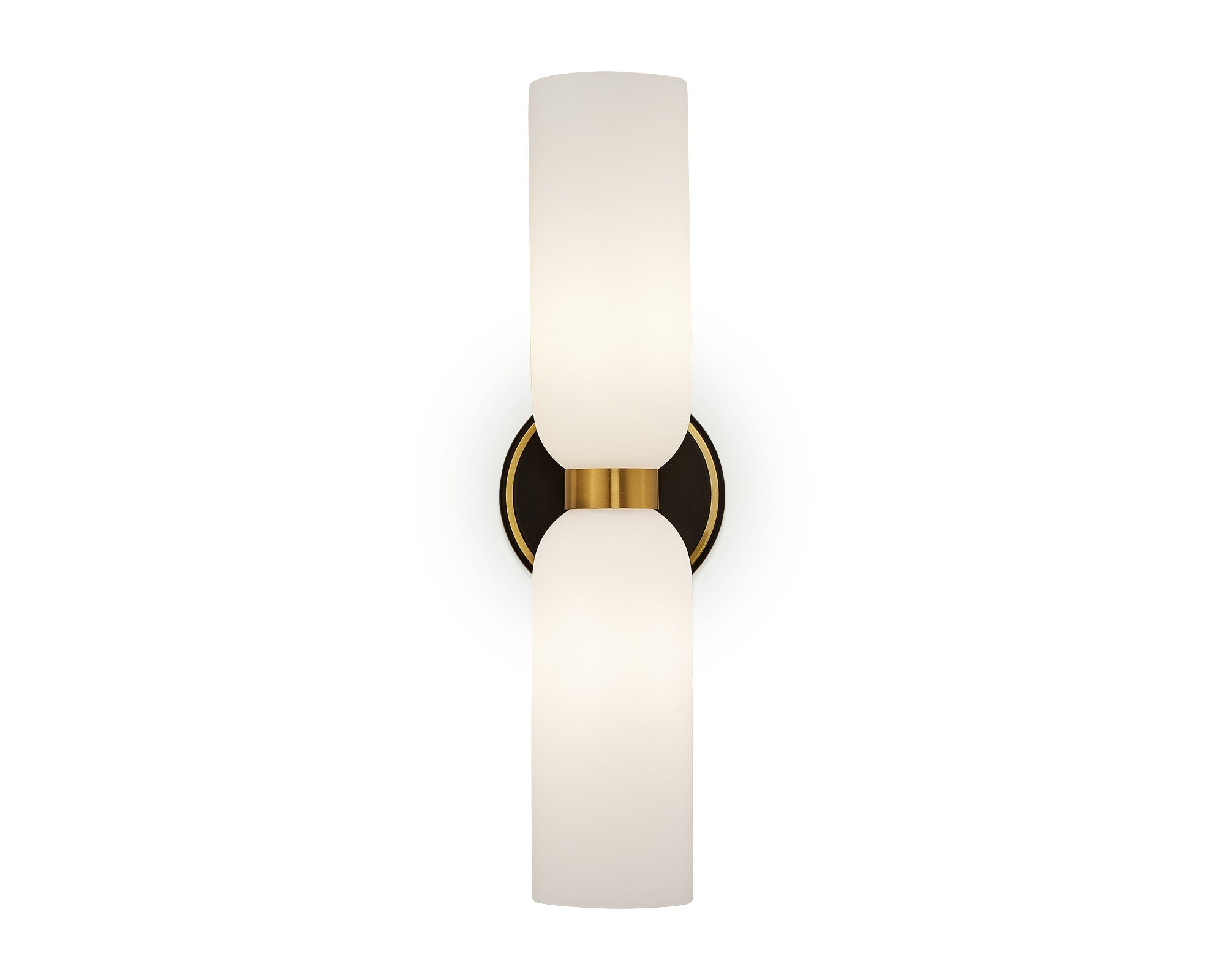 Pawson Wall Light - White, Black &amp; Brass G9