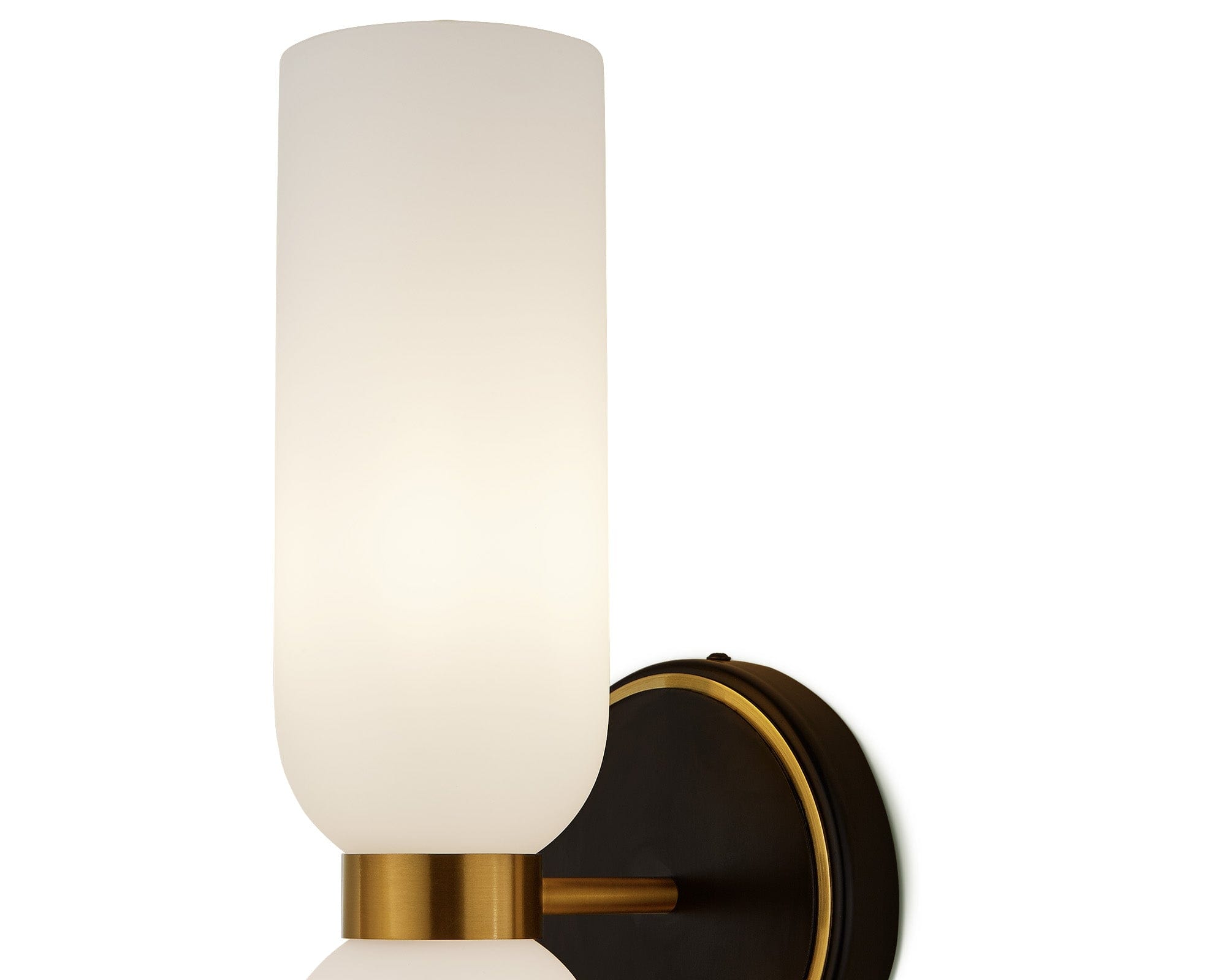 Pawson Wall Light - White, Black &amp; Brass G9