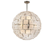 Rialto Pendant Lamp Frosted Glass and Nickel E14