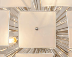 Rialto Pendant Lamp Frosted Glass and Nickel E14