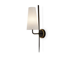 Serpa Wall Light - White, Black & Brass G9