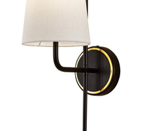 Serpa Wall Light - White, Black & Brass G9