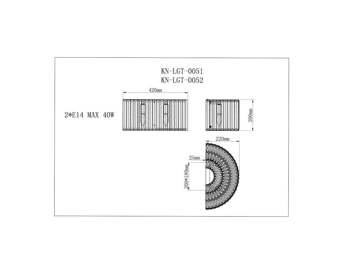 Venus Wall Light Matt Black E14